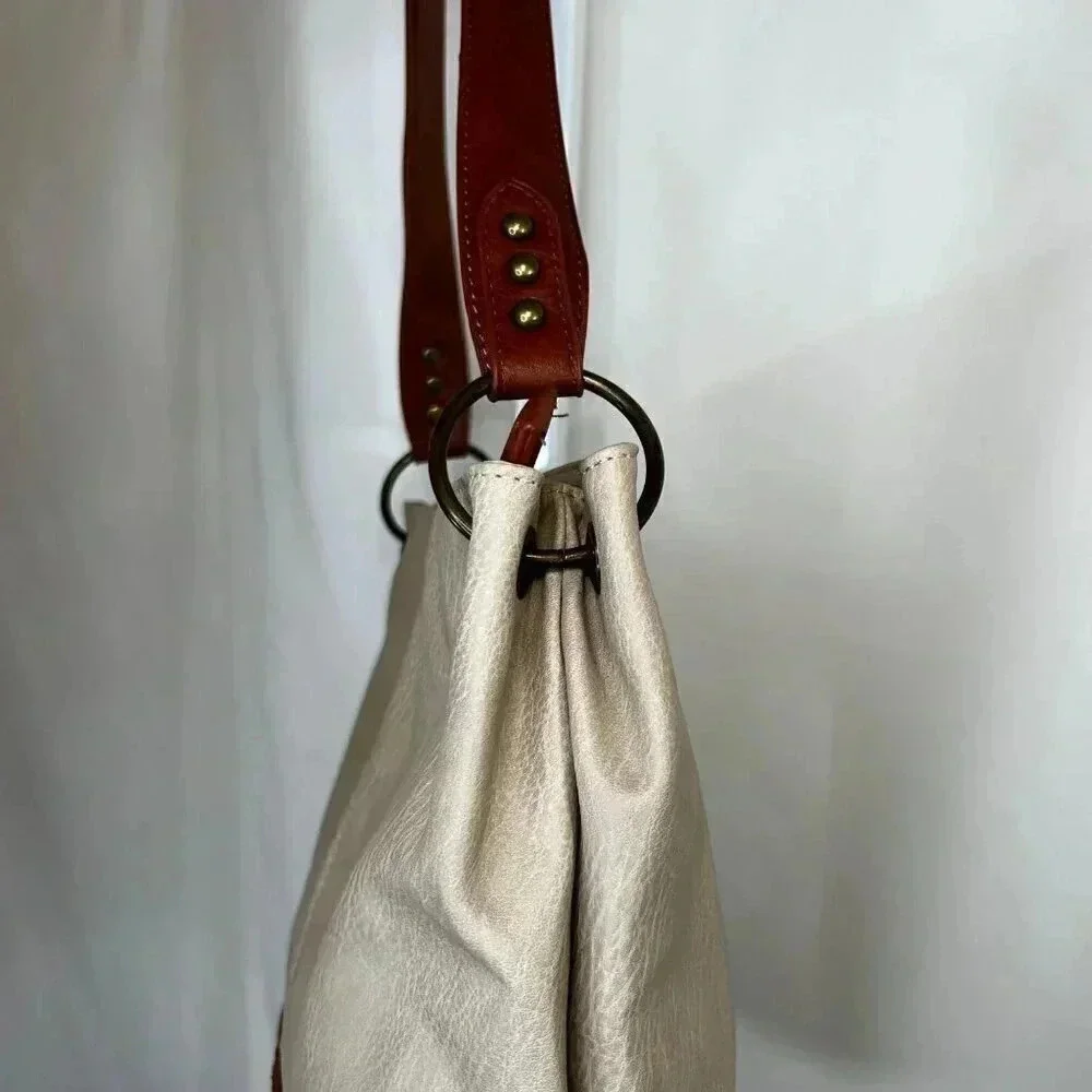 Montana West Hobo Shoulder Handbag Taupe Brown Two Tone